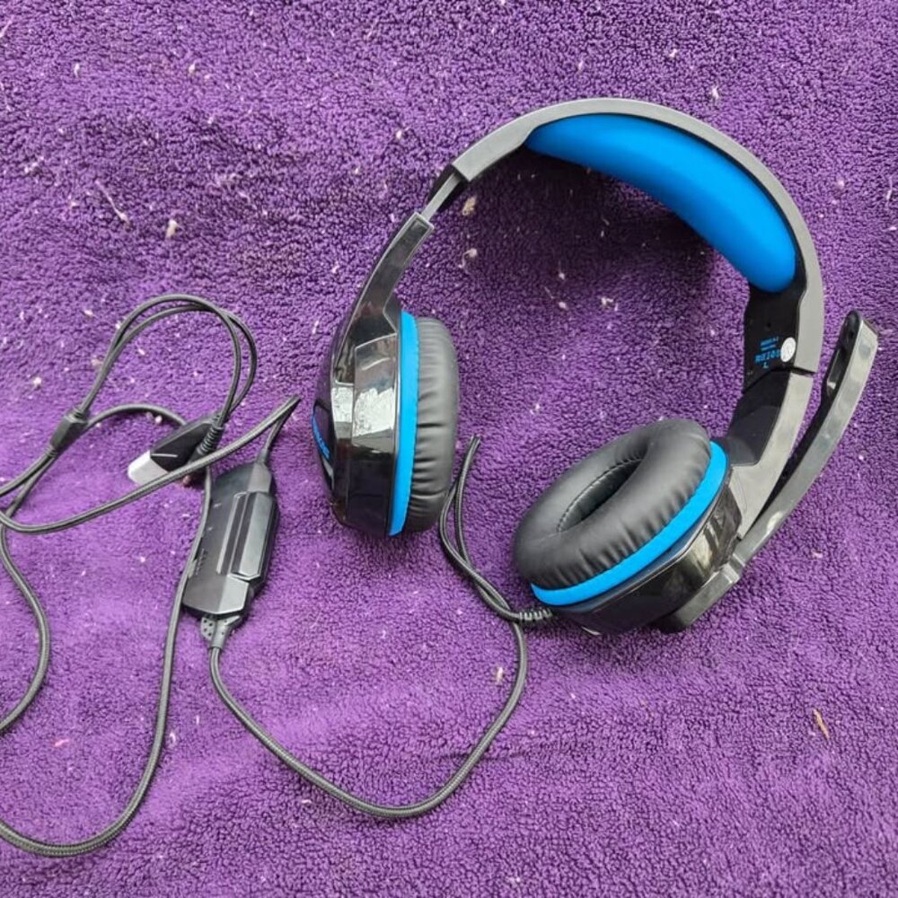Phoinikas Wired Gaming Headset: Blue